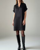 ASHA DRESS BLACK SATIN/MORE COLOURS