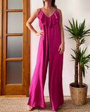 FRILL OVERALL HOT PINK