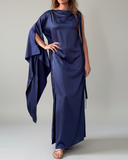 SATIN FREYA DRESS NAVY BLUE/MORE COLOURS