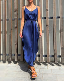 JUNE DRESS NAVY BLUE SATIN/MORE COLOURS