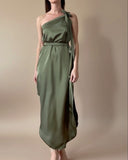 GAIA DRESS OLIVE SATIN/MORE COLOURS