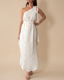GAIA DRESS OFF-WHITE JAQUARD