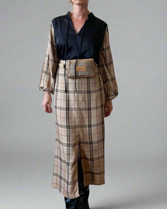 SERA MIDI SKIRT CHECKS