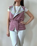 REVERSIBLE BIG COLLAR WRAPVEST PASTEL