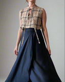 UJJATLAN BOW AVA TOP CHECKS