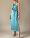 STRAIGHT DAPHNE DRESS WATERGREEN SATIN/MORE COLOURS