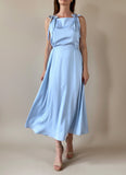DAPHNE DRESS BABYBLUE SATIN/MORE COLOURS