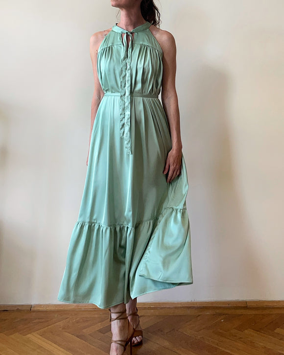 LONG SLEEVELESS RUBY DRESS MINT GREEN