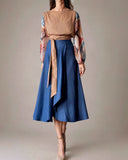 WRAPSKIRT/DRESS DENIM