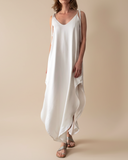 JUNE DRESS WHITE SATIN/MORE TEXTURES
