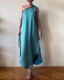 GAIA DRESS WATERGREEN SATIN