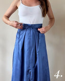 FOLDED SERA MAXI SKIRT CORNFLOWER BLUE/MORE COLOURS