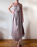 STRAP JUNE DRESS CHAI SATIN/MORE COLOURS