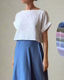 CROPPED AYA TOP DOUBLE GAUZE/WHITE/MORE COLOURS