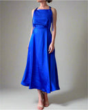 DAPHNE DRESS QUEEN BLUE SATIN/MORE COLOURS