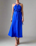 DAPHNE DRESS QUEEN BLUE SATIN/MORE COLOURS
