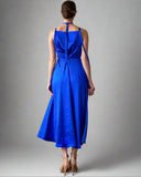 DAPHNE DRESS QUEEN BLUE SATIN/MORE COLOURS