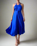 DAPHNE DRESS QUEEN BLUE SATIN/MORE COLOURS