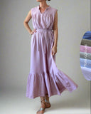 SLEEVELESS RUBY DRESS DOUBLE GAUZE/LEVANDER/MORE COLOURS