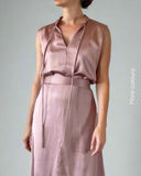 SLEEVELESS BOW AVA TOP PEONY PINK/MORE COLOURS