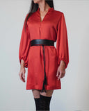 AVA DRESS RED SATIN/MORE COLOURS