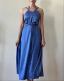 DAPHNE DRESS CORNFLOWER BLUE SATIN/MORE COLOURS
