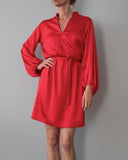 AVA DRESS RED SATIN/MORE COLOURS