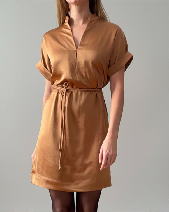 ASHA DRESS GOLD SATIN/MORE COLOURS