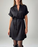 ASHA DRESS BLACK SATIN/MORE COLOURS