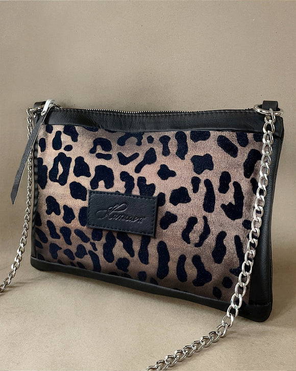 CROSSBODY BAG BLACK LEOPARD