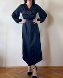 KYOTO WRAPDRESS BLACK SATIN/MORE COLOURS