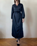 KYOTO WRAPDRESS BLACK SATIN/MORE COLOURS