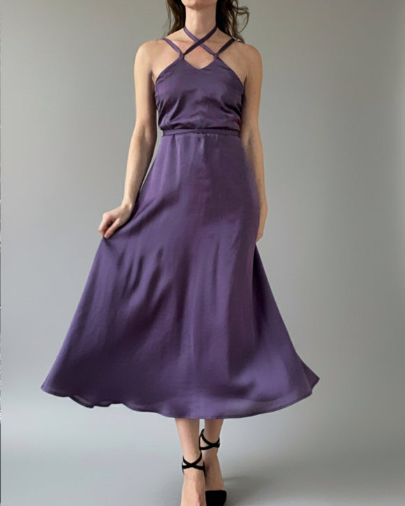 DAPHNE DRESS FESTIVE LILAC SATIN/MORE COLOURS