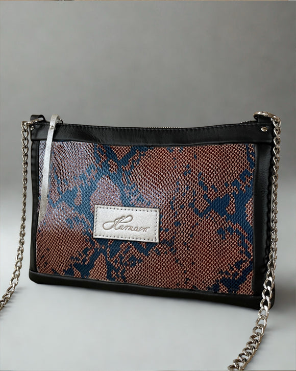 CROSSBODY BAG BLACK PITHON