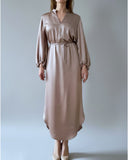 MAIA DRESS CHAI SATIN/MORE COLOURS