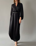 MAIA DRESS BLACK SATIN/MORE COLOURS