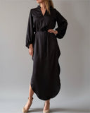 MAIA DRESS BLACK SATIN/MORE COLOURS