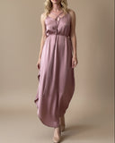 MACRAME JUNE DRESS PEONY PINK SATIN/MORE COLOURS