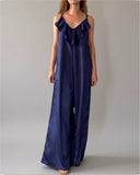 SATIN FRILL OVERALL NAVY BLUE/MORE COLOURS