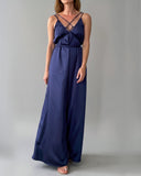 SATIN STRAP OVERALL NAVY BLUE/MORE COLOURS