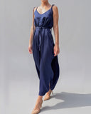JUNE DRESS NAVY BLUE SATIN/MORE COLOURS