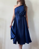 SATIN JULY DRESS NAVY BLUE/MORE COLOURS