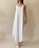 STRAP JUNE DRESS WHITE SATIN