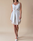 PETIT JUNE DRESS WHITE SATIN