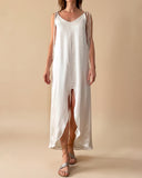FLORA DRESS WHITE SATIN/MORE TEXTURES