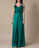 SATIN FRILL OVERALL EMERALD/MORE COLOURS
