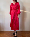 KYOTO WRAPDRESS RED SATIN/MORE COLOURS