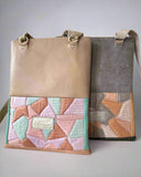 QUILT MOSAIC ZIPPER BACKPACK/TOTEBAG 2.