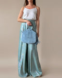 TWO SIDED MINI O-RING BAG BLUE BEIGE