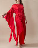 FREYA DRESS RED SATIN/MORE COLOURS